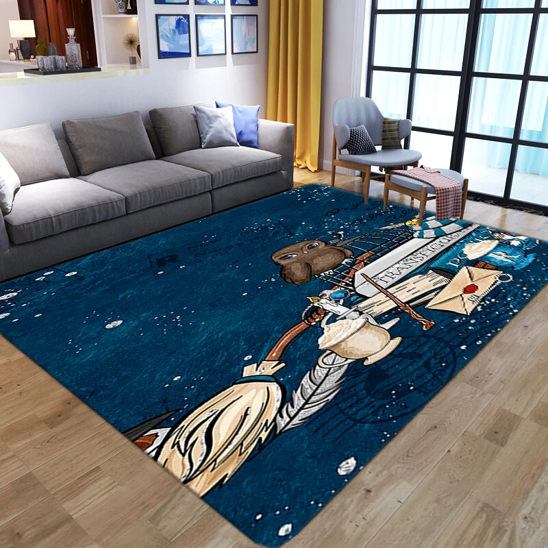 Creative doodle Large Carpets European simple Non-slip Tatami customizable play floor Mats Bedroom Home washable Lving Room Rugs