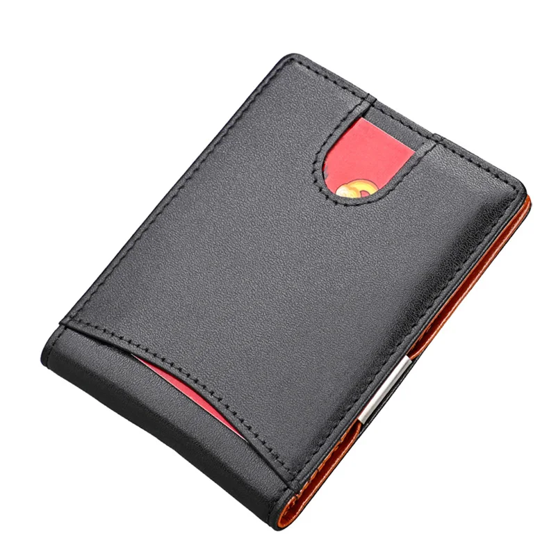 RFID Kreditkarte Halter Carbon Brieftasche Männer Metall Geld-Clip Brieftaschen 2 in1 Mens Card Bargeld Banknote Inhaber Junge ID Karteninhaber