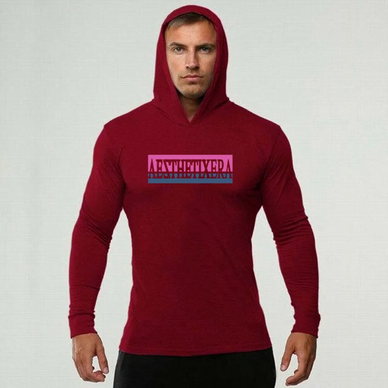 

New Gym Hooded Sport Shirt Men Long Sleeve Running T Shirt Mens Hoody Compression Shirt Joggers Tshirt Fitness Tracksuit