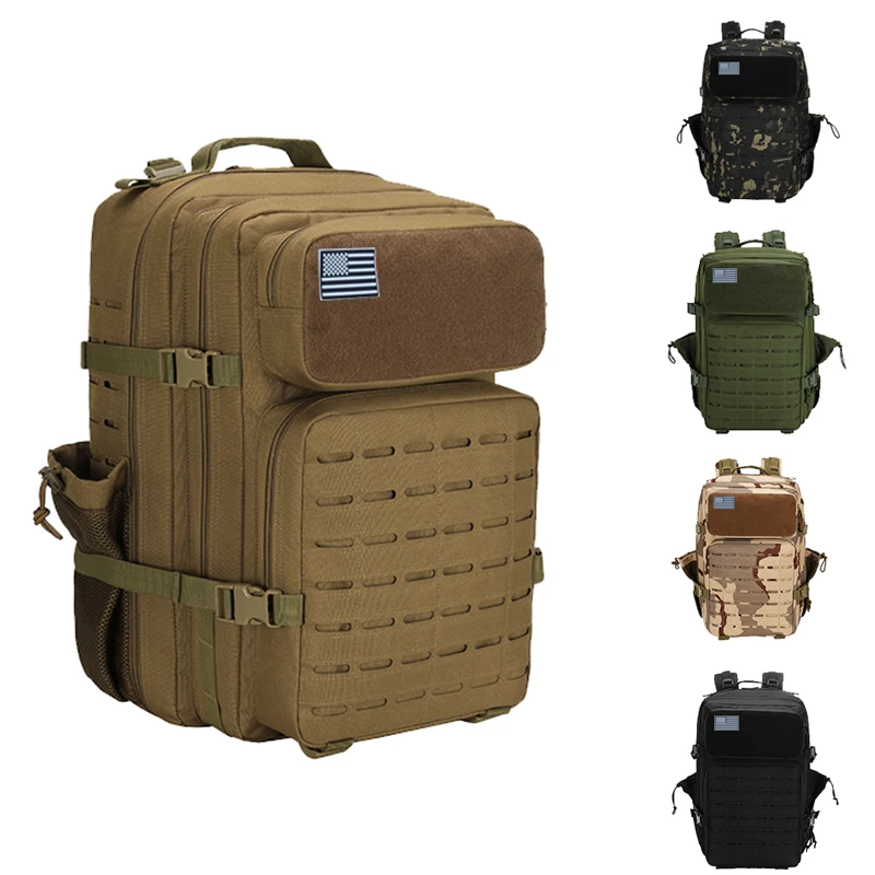 New 50L Backpacks Men Molle Army Assault Backpack 3P Outdoor Waterproof Bug Hunting Trekking Rucksack Bag