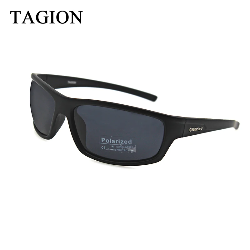 2024 TAGION Luxury Designer Brand Men\'s Sports Sunglasses Polarized UV400 Outdoor Eyewear Driving Lenses Black Glasses TG5104