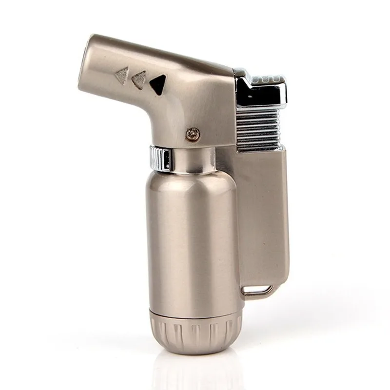 Unusual Torch Turbo Metal Gas Lighter Elbow Cigar Butane Jet Firepower fierce Blue flame Windproof  Lighter Gadgets For Man