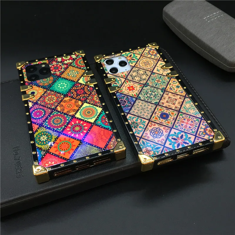 Luxury Glitter Retro Flower Cover for iPhone 16 PRO Max 15 PRO Max 13 PRO Woman Bling Case for iphone 14 PRO MAX 11 12 16 Plus