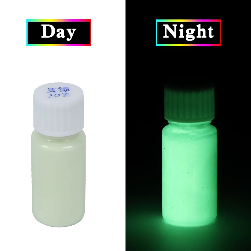 Green Glow in the Dark Luminous Sand Acrylic Fluorescent Paint Party Bright Paint Star Nail Decoration Paint Halloween