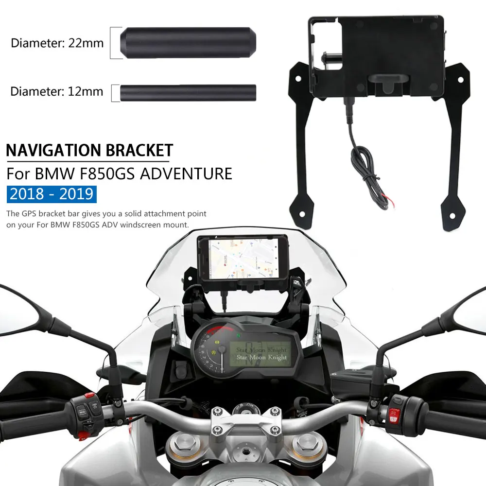 

F850GS Motorcycle Navigation Plate Bracket Mobile Phone GPS Stand Holder For BMW f 850 gs f850gs F850 GS 850 850GS Adventure ADV