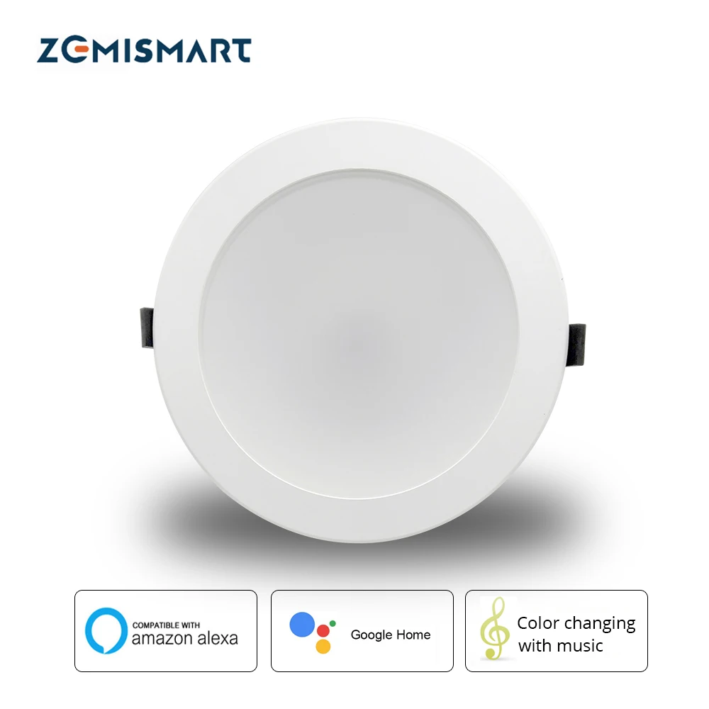 

Zemismart 6 Inch 14W WiFi RGBCW Led Downlight Ceiling Light Voice Control by Alexa Google Home Home Automation