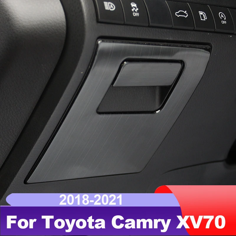 

Car Driver Side Storage Box Switch Panel Cover Trims for Toyota Camry 2018 2019 2020 2021 70 V70 Xv70 Trd Accessories Auto