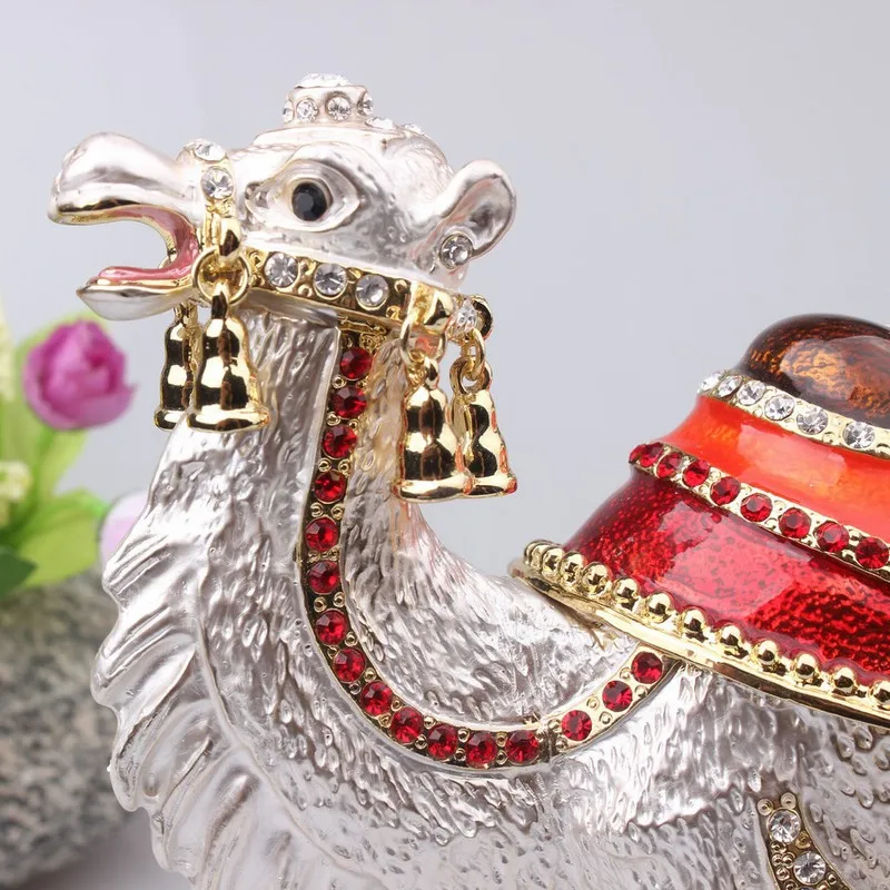 Ring Jewelry Box Camel Art Crafts Decoration Metal Ornaments Enamel Storage Box Container Creative Gifts Room Modern
