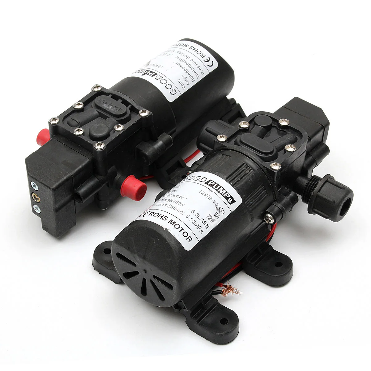 Bomba de agua de diafragma Micro eléctrica, interruptor automático, lavado de coche de alta presión, 6l/min, 12V, 72W