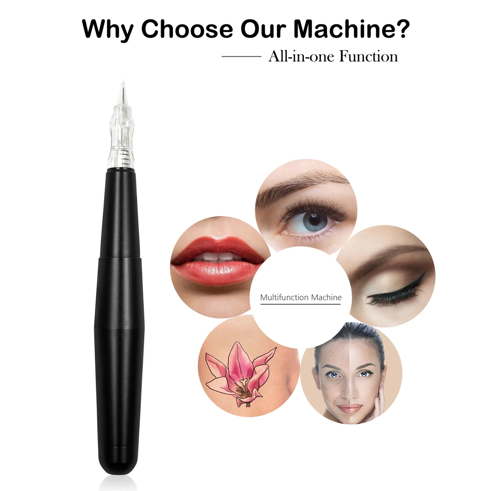 BMX  Permanent Makeup Machine Micropigmentation Rotary Tattoo Machine Pen with Cartridge Needles Eyebrow Beauty Tattoo Gun