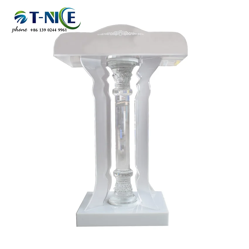 

2024 Acrylic Crystal Column Plexiglass Pulpit Church Podium Rostrum Interior Glass Pillars Supports Columns Religion Jesus