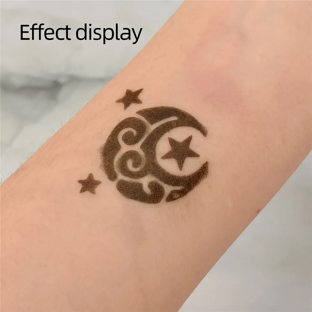 Indian Henna Tattoo Paste Black brown Red Henna Cones For Men Women Temporary Tattoo Sticker Template Body Paint Art Cream Cone