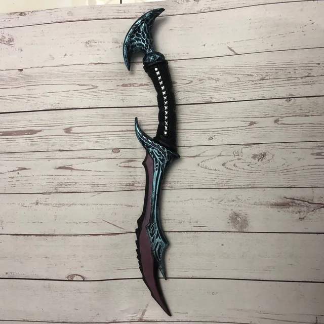 Vyse Scythe 50cm Wow Anti Wizard Elf 1: 1 Broń Cosplay Gra Odgrywanie ról PU Figurka Model Pistolet Rekwizyt Prezent na Halloween