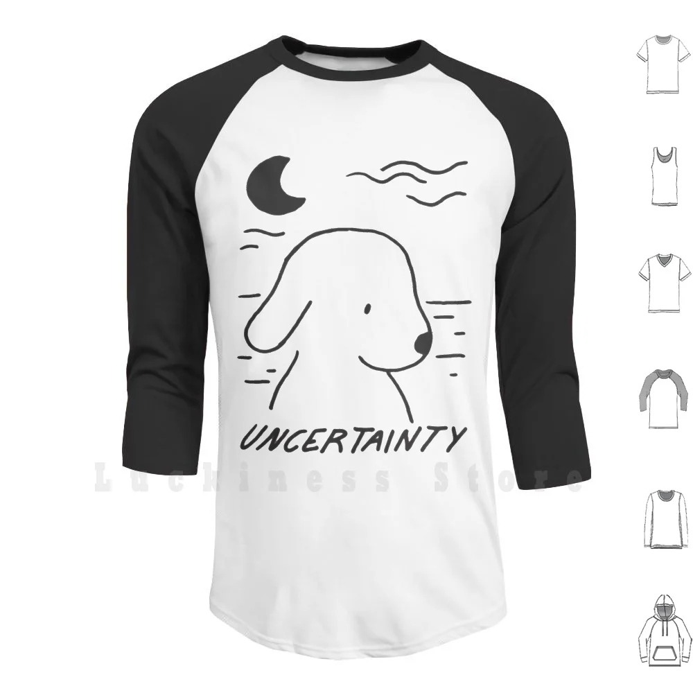 Anicca Hoodies Uncertainty Anicca Philosophy Buddhism Dog Moon Sea Blue Puppy Moonlight Thinking