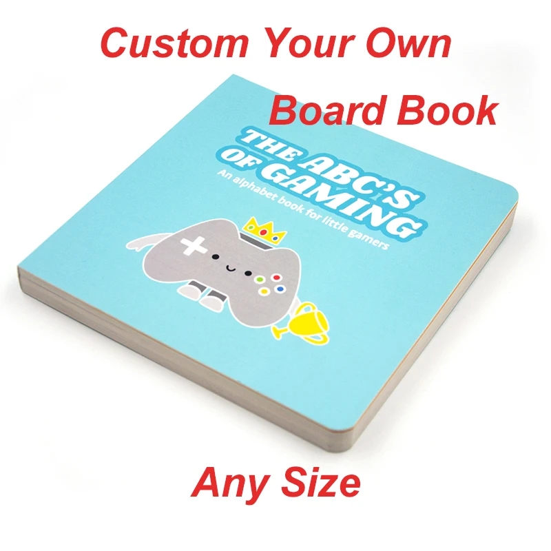 Custom Board Books For Children Baby Learning Korean Chinese English Kid Reading Cardboa Book Short Story Round Corner Printing