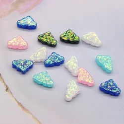 10pcs Trendy Imitate Opal Bracelet Connector Bead Findings Cloud Shape Simple Earring Necklace Resin Charms For Jewelry Make