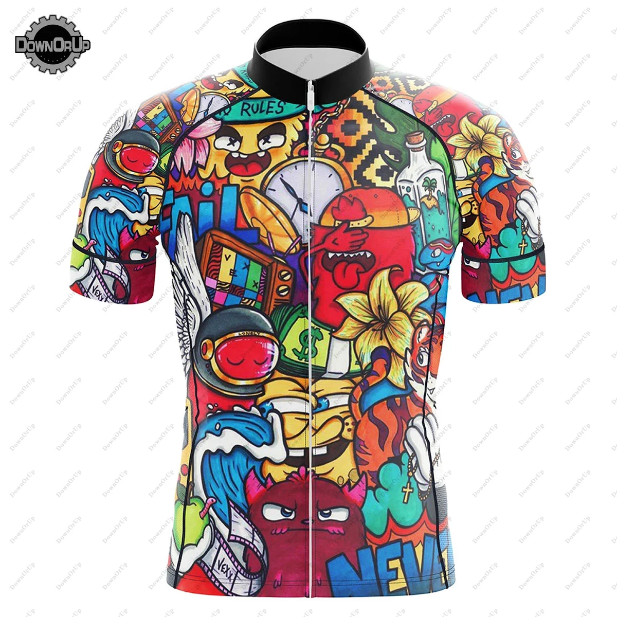 Comic Men\'s Cycling Jersey Short Sleeve Bicycle Clothing Breathable Three Style Cycling Shirt Can Choose Cycling Equipment