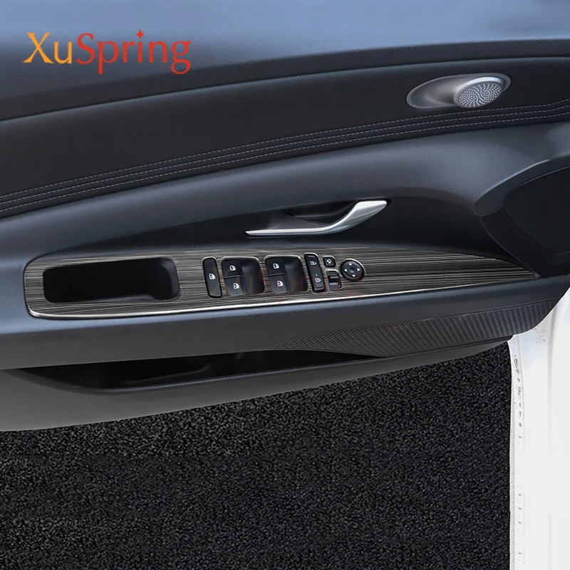 

Car Window Switch Panel Adjust Cover Trim Stickers Strip Garnish for Hyundai Elantra Avante i30 Sedan 2021 2022 2023 LHD