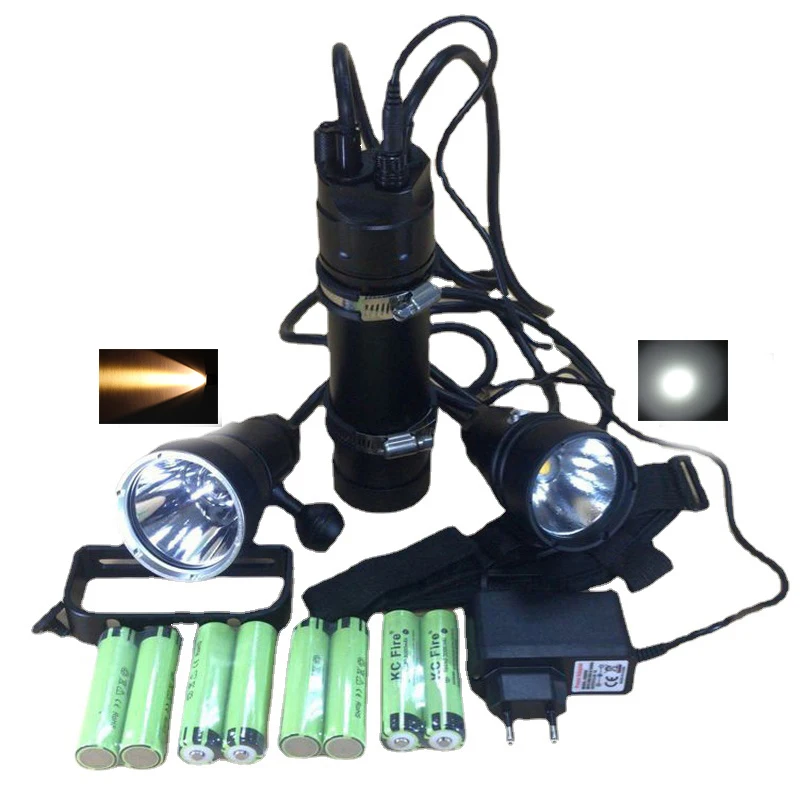 Uranusfire XHP70 XHP70.2 LED Diving flashlight Torch Lamp light Lantern powerful underwater scuba Split Type flashlight