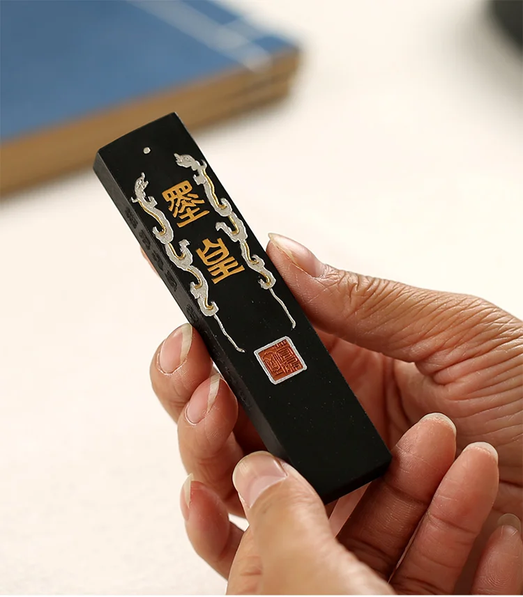 Chinese Traditional Best Super Fine Oil Soot MOHuang InkStick Solid Ink Stick Hukaiwen Brush Calligraphy Painting Sumi-E Sumi