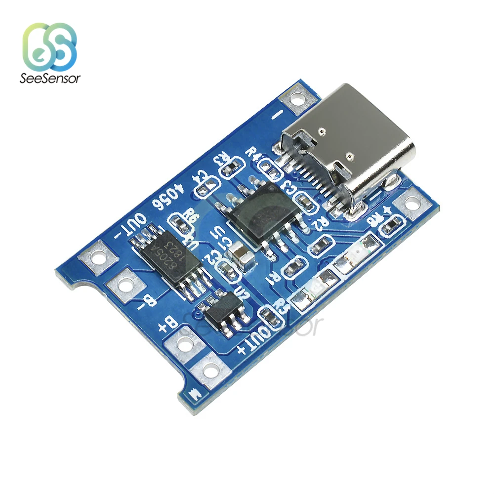 Scheda di ricarica del modulo caricabatterie al litio type-c/Micro/Mini USB 5V 1A 18650 TP4056 con protezione doppia funzione 1A Li-ion