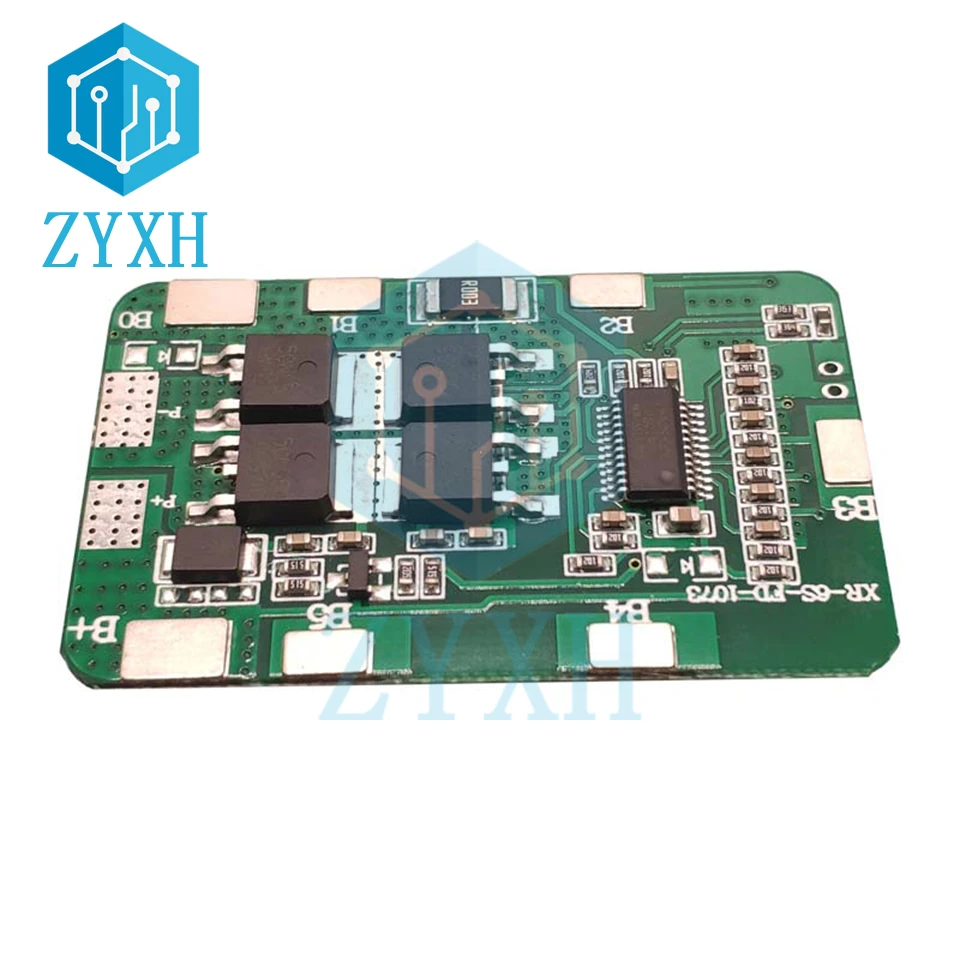 6S BMS 5A/10A 22V 18650 Li-ion Lithium Battery Charger Board Common Port Short Circuit Protection For Power Bank/Drill Motor