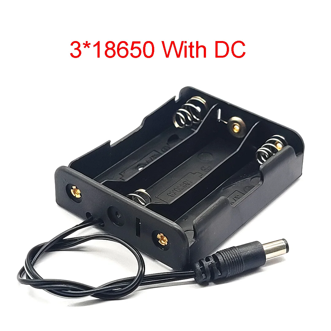 18650 Battery Holder Plastic 18650 Battery Storage Box 18650 Battery Case For 3 x 18650 With DC 5.5 * 2.1 mm Series Connection