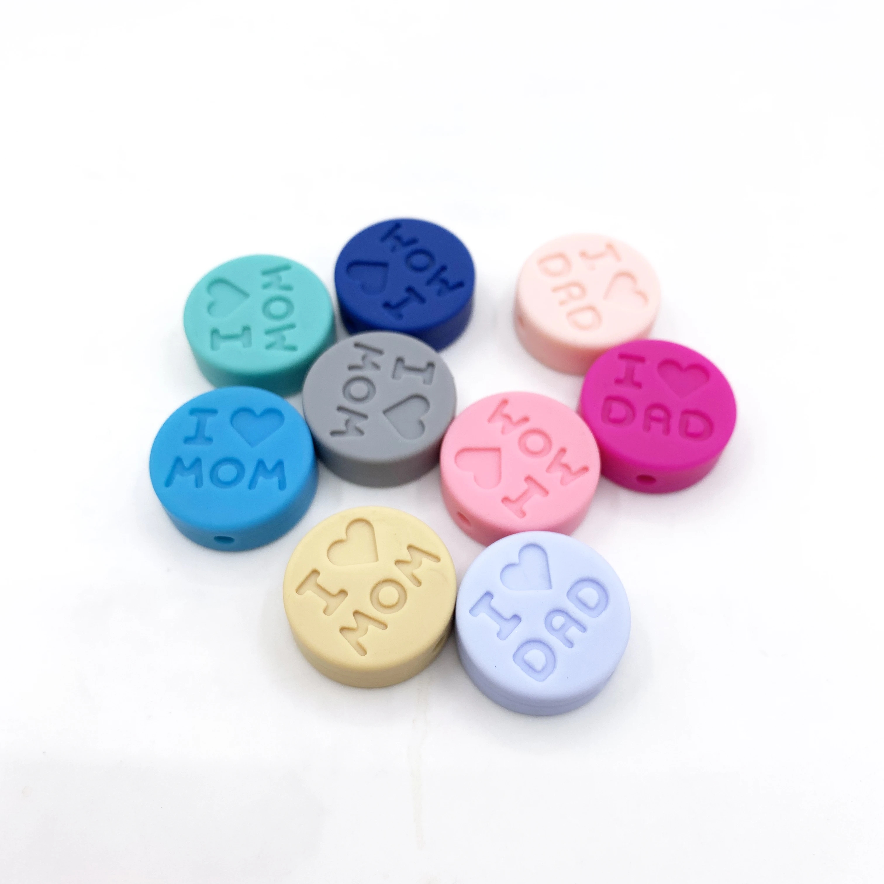 100pcs/lot alphabet Silicone Beads \