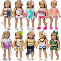 18 Inch American Og Girl Doll Swim Suit Bikini Beach Dress 43cm Baby Doll Swimming Clothes