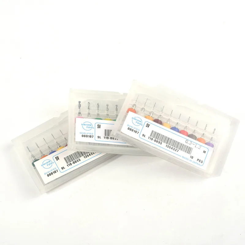 10 pz/set 0.1-1/0.3-1.2/1.1-2/0.6-1.5MM in lega dura PCB Print Circuit Board carburo Micro punte strumento per SMT CNC