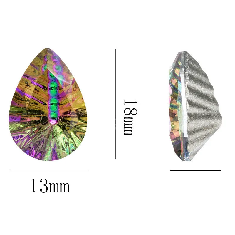 K9  teardrop 13x18mm strass applique cristal  shape  glue sew on rhinestone Diamonds pointback stones  for bags Needlework beads