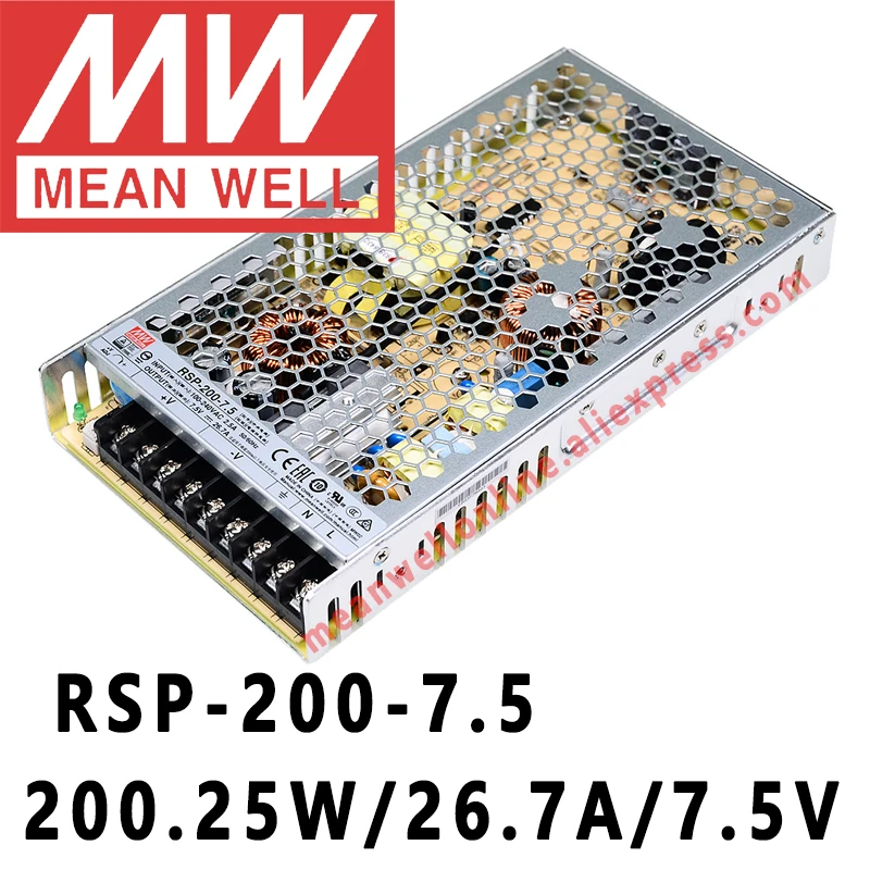 

Mean Well RSP-200-7.5 meanwell 7.5VDC/26.7A/200W Single Output with PFC Function Power Supply online store