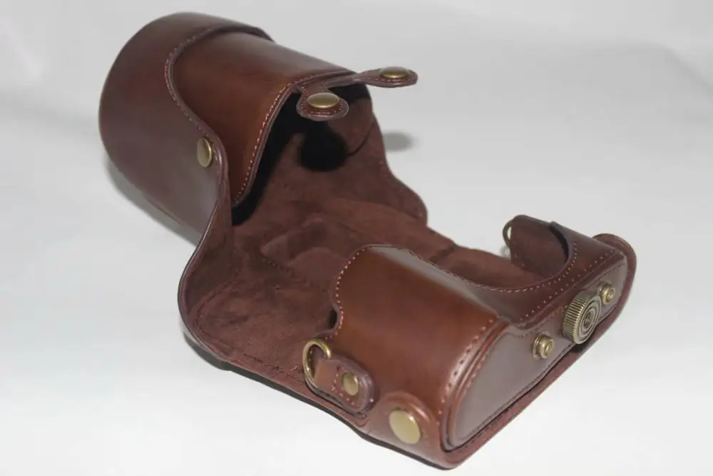 PU 가죽 카메라 케이스 가방 그립 스트랩 Samsng NX300 18-55mm 20-50mm 렌즈 어깨 끈