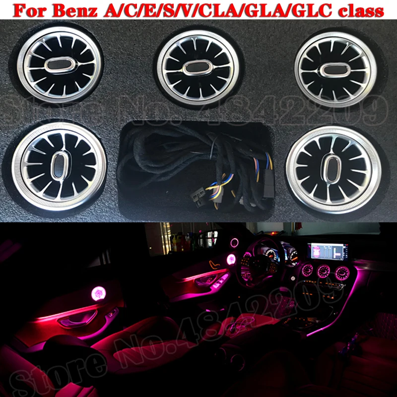 

Colors decorative Ambient Light A/C/E/S/V/CLA/GLA/GLC class For Benz W176 W205 W213 W222 W447 W117 W156 X253 Air Outlet Turbo