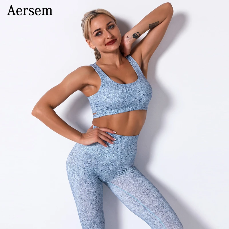 

Sexy Sleeveless Women Yoga Set Seamless Sports Suit Jogger Top Pants Workout Clothes Gym Dumbbell Fitness 2 Piece Set for Ladies