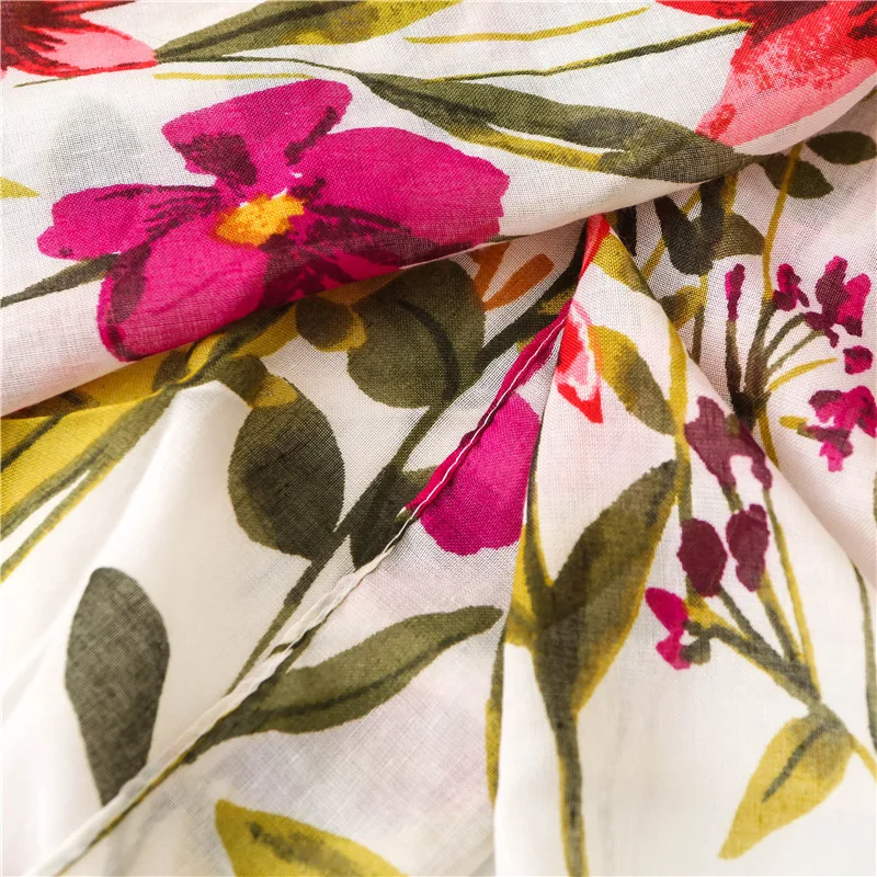 Luxus Marke Baumwolle Schal Frauen Große Schals Design Hijab Echarpe Druck Quaste Schals Dame Strand Stola Schalldämpfer Foulard Pareo – Detail 10