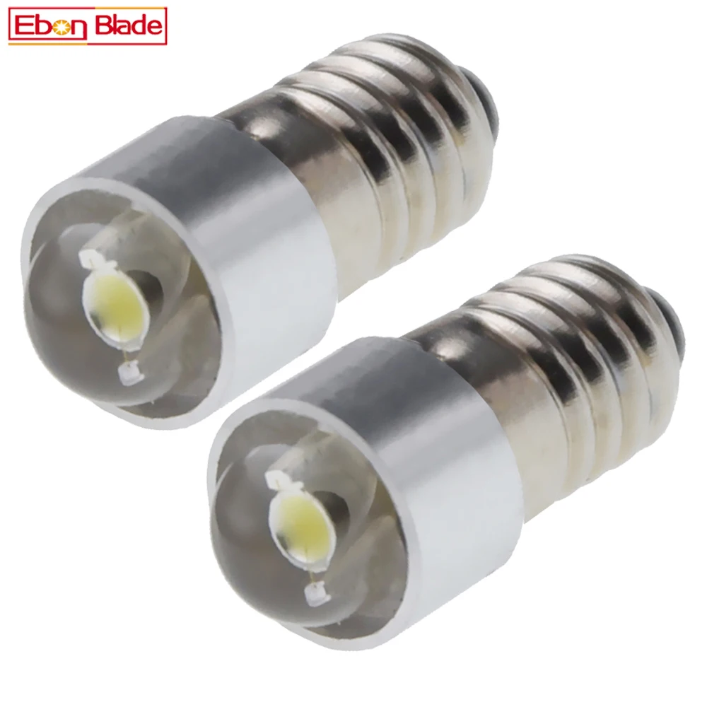 2Pcs Screw E5 Miniature LED Bulb 3V 6V 6.3V 12V 24V Cool White 0.5W Waterproof 5mm Energy Efficient Replacement E5.5 Light Lamp