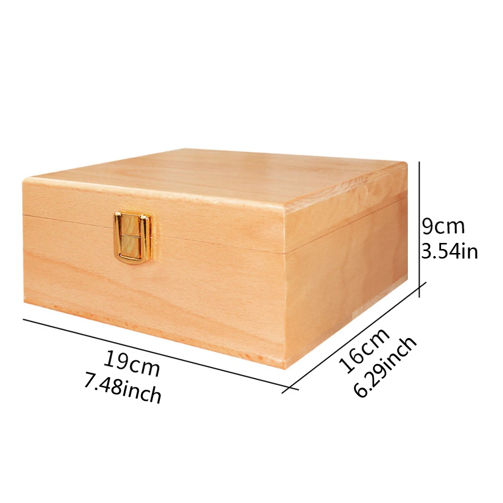 Handmade Strong and Durable Shoe Brush Storage Box, Natural Wood, Clamshell Cleaning Tool, Toolkit