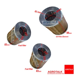 Set of Fuel Filter and Oil Filter Element for Shanghai 495A / 4100A / 4102A for Tractor Shanghai SNH50 SNH504 SNH654