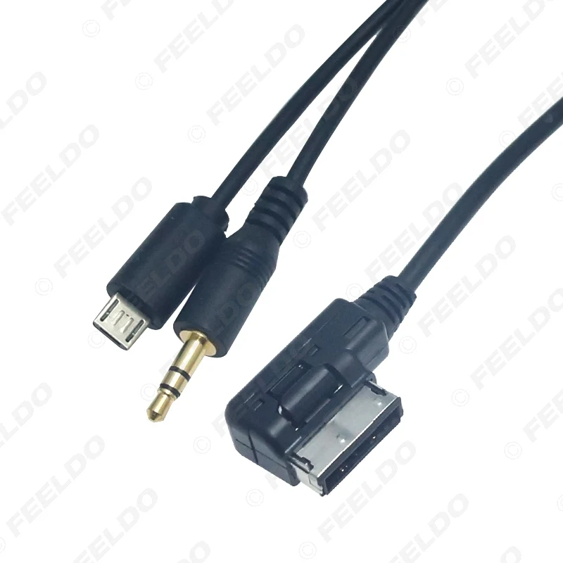 Car Audio Music AMI/MDI Interface To 3.5mm Male Micro USB AUX Cable For Mercedes Benz Wire Adapter