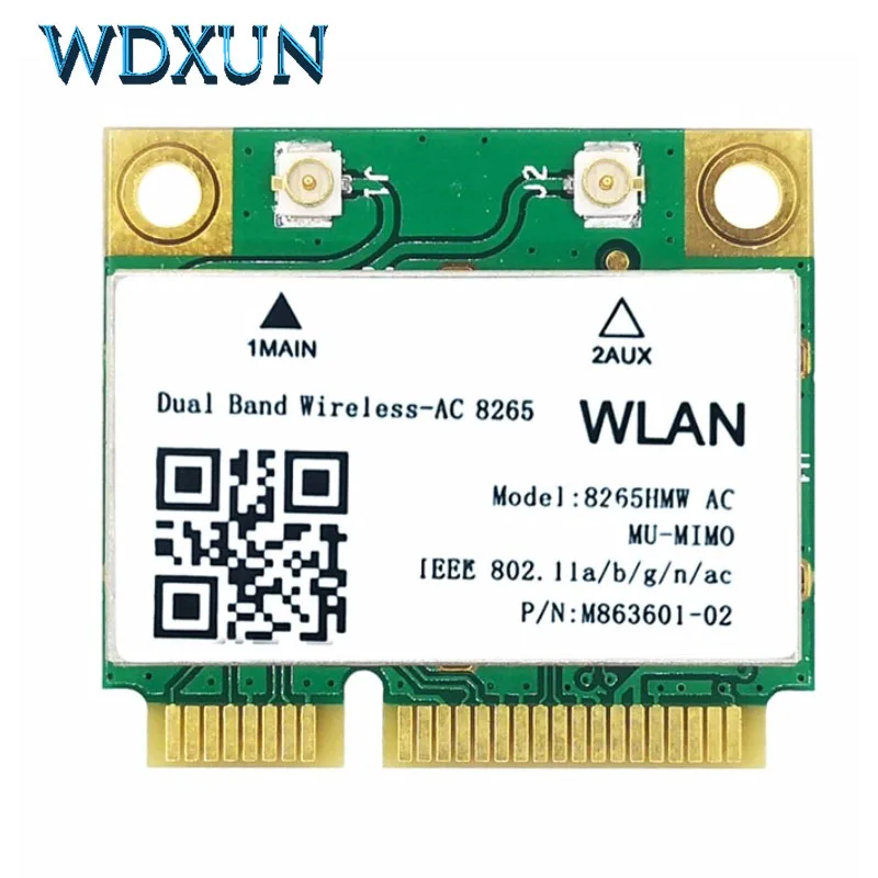 New Dual Band Wireless-AC 8265 Intel 8265HMW 2.4G/5Ghz 802.11ac 867Mbps Bluetooth 4.2 8265AC MINI PCI-E WI-FI wireless Card