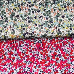 Wild Fruit 80S Tissun liberty Cotton Fabric For Kids Baby Sewing Cloth Dresses Skirt DIY Handmade Poplin Patchwork Meter 2021