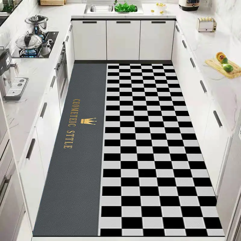 PVC Kitchen Mat Bath Carpet Floor Mat Home Entrance Doormat Tape Bedroom Living Room Floor Mats Modern Kitchen