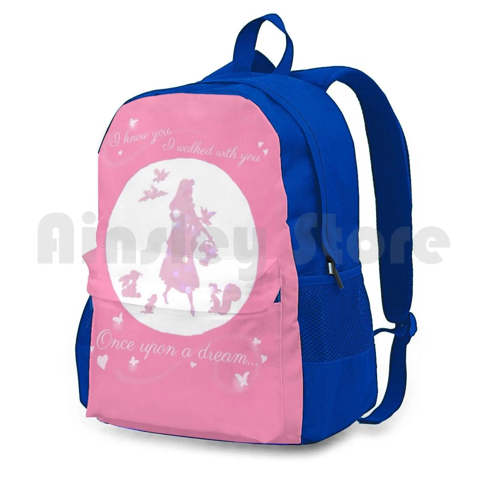 Once Upon A Dream ( Make It Pink! ) Outdoor Hiking Backpack Riding Climbing Sports Bag Sleep Band Beauty Princess Princesses