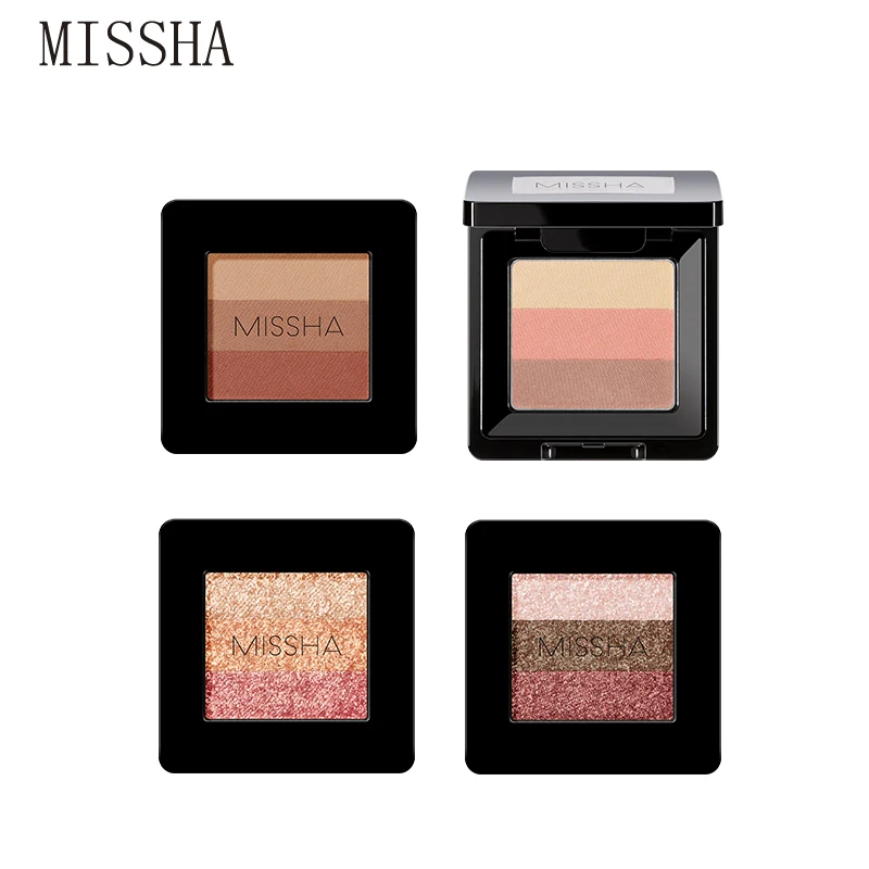 MISSHA Triple Shadow 12 Color Matte Shimmer Eyeshadow Palette Glitter Pigment Highlighter Beauty Glazed EyeShadow KoreaCosmetics