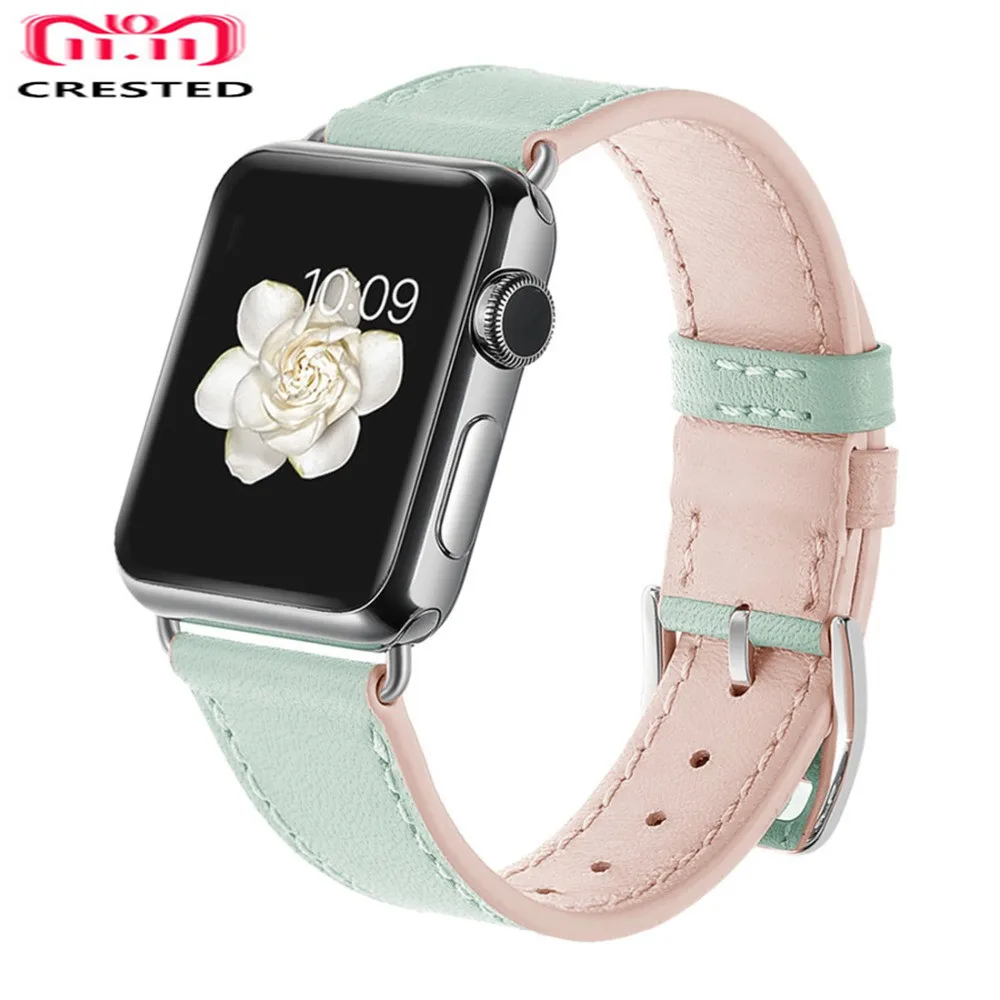 Genuine Leather strap For Apple Watch Band 45mm 41mm 44mm 40mm 49mm bracelet watchband iwatch series 5 4 3 se 6 7 8 ultra