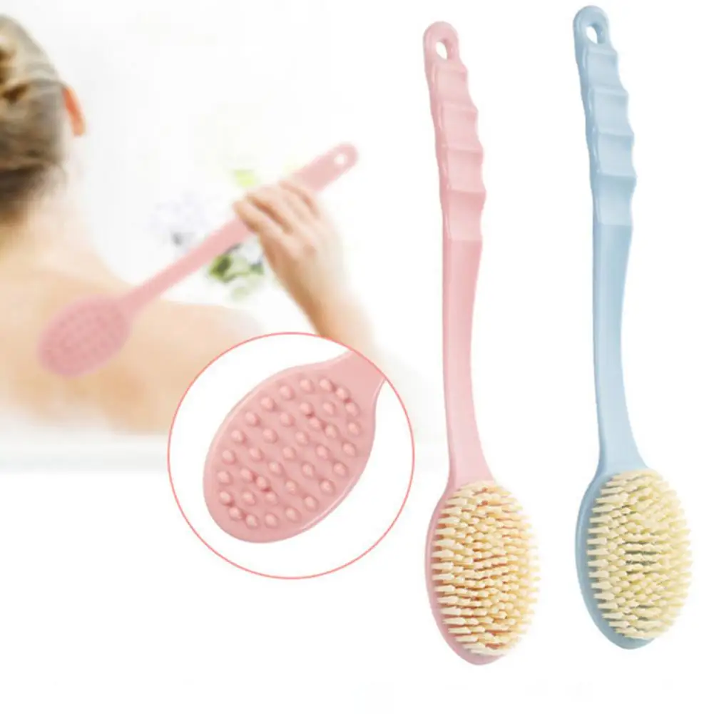 1Pc Manual Long Handle SPA Bath Exfoliating Brush Body Shower Back Massage Scrubber Щетка для душа