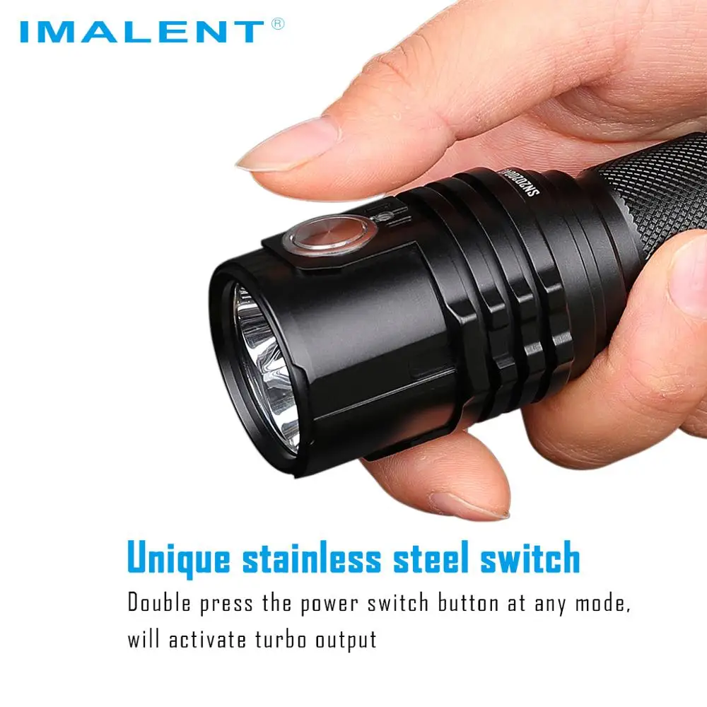 Imalent MS03 Type-C Rechargeable 21700 Battery LED Flashlight 13000 lumens Powerful EDC Torch Lanterns with Floodlight Spotlight