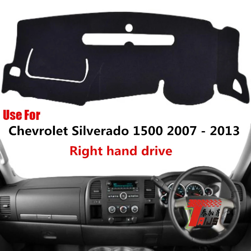 TAIJS Factory Casual Polyester Fibre Car Dashboard Cover For Chevrolet Silverado 1500 2007 08 09 10 11 12 13Right hand drive