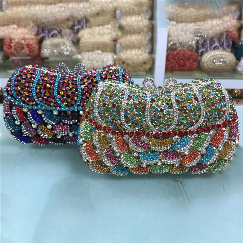 

Fashion Clutch Party Purse Ladies Wedding Bridal Diamond Beading Handbag New Women Clutches Crystal Evening Wedding Bag